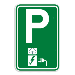 Parkeerbord - elektrisch opladen met eigen logo