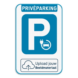 Parkeerbord - Elektrisch opladen - eigen logo