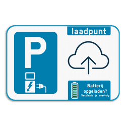 Parkeerbord - Elektrisch opladen - eigen logo