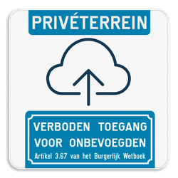 Informatiebord - Privéterrein - Eigen logo - Verboden toegang