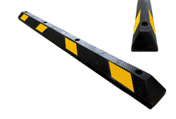 But&eacute;e de parking TS-ECO en caoutchouc recycl&eacute; jaune et noir r&eacute;fl&eacute;chissant &ndash; 183 cm