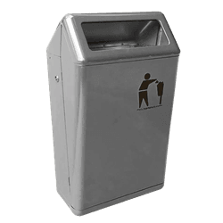 Bammens Capitole Prestige buitenafvalbak 50 liter aluminiumgrijs