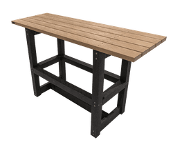 Buitentafel verhoogd gerecycled kunststof - type London - Bicolor