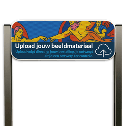 Parkeerplaats infobord - Aluminium geborstelde staanders + eigen ontwerp
