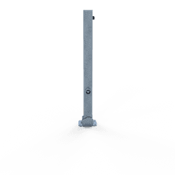 Poteau de stationnement - rabattable avec socle - 70 x 70 mm