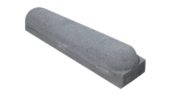 Stootband antraciet – 1 kant rond / 1 kant recht - 62kg