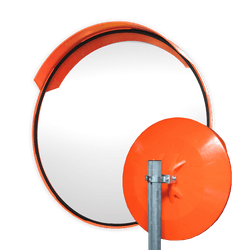 Verkehrsspiegel TS-BSC Orange Ø50cm mit Blendschutz