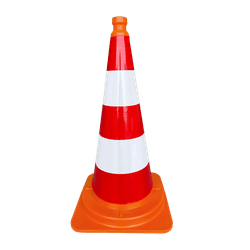 Verkeerskegel 75 cm klasse 3 reflecterend officieel eendelig