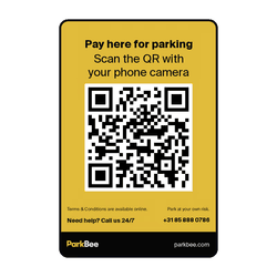 Informatiebord Checkout - 2:3 - ParkBee + QR-code