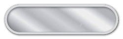 Panneau de signalisation vierge rectangulaire en aluminium - 400 x 100 mm