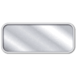 Panneau de signalisation vierge horizontal en aluminium - 500 x 200 mm