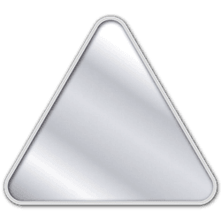 Panneau de signalisation vierge triangulaire en aluminium - 400, 700 ou 900 mm
