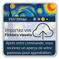 Panneau d'information carré réfléchissant -  impression personnalisée (fichier client requis)