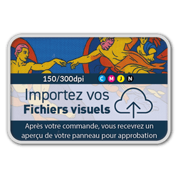 Panneau d'information 3:2 réfléchissant -  impression personnalisée (fichier client requis)