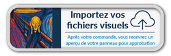 Panneau d'information 700x200mm réfléchissant avec votre propre impression