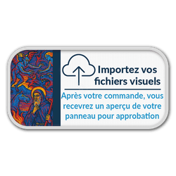 Panneau d'information 400x200mm réfléchissant avec votre propre impression