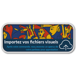 Panneau d'information 5:2 réfléchissant avec votre propre impression
