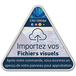 Panneau d'information trianglulaire réfléchissant avec votre propre impression