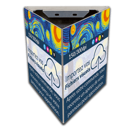 Panneau en aluminium personnalisé tri-faces 3D – impression sur mesure