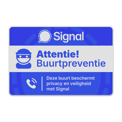 Signal buurtpreventie borden