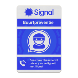 Signal buurtpreventie borden