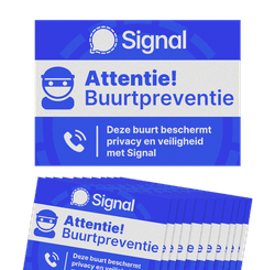 Signal Buurtpreventie stickers (set 10 stuks) - reflecterend