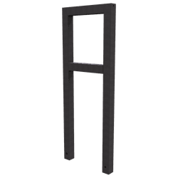 Anlehnb&uuml;gel Fahrrad (Stahlrohr 60x40mm) 450x1200mm mit Querholm - zum Einbetonieren