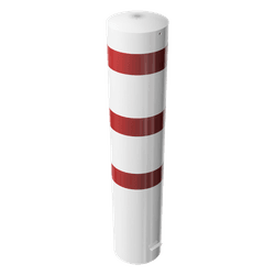 Rampaal staal Ø273 - 1500/2000mm – Grondmontage, verzinkt of wit/rood