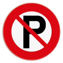 Vloersticker - Verboden te parkeren