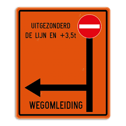 Verkeersbord SB250 F39 - 1100x1300 - ontwerp op maat