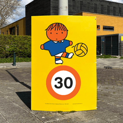 Sandwichbord Dick Bruna spelende kinderen (30km/u) - 60x80cm dubbelzijdig