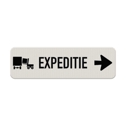 Verkeersbord expeditie + pijl/pictogram - reflecterend