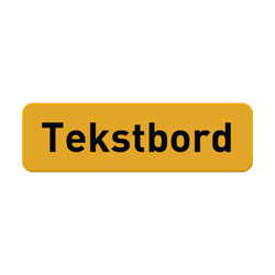 Verkeersbord eigen tekst - geel/zwart - reflecterend