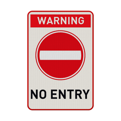 Verkeersbord geen toegang (no entry sign) - reflecterend