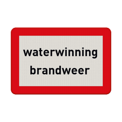 Bord waterwinning brandweer - reflecterend