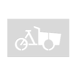 Wegmarkering spuitmal PVC (5mm) - Sjabloon bakfiets