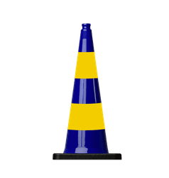 Afzetkegel 750mm met grijpnok - oranje/wit reflecterend