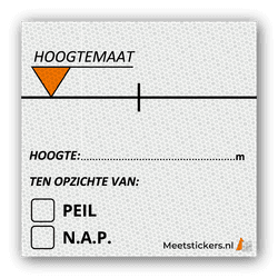 Hoogtestickers av1 klasse 3 T-7500-B reflecterend wit