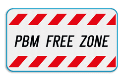 Veiligheidsbord PBM Free zone | tekst + banners