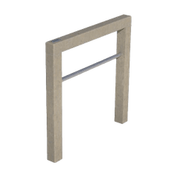 Arceau v&eacute;lo en mat&eacute;riau recycl&eacute; 80x80mm avec barre inox &ndash; 3 coloris