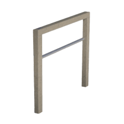 Arceau v&eacute;lo en mat&eacute;riau recycl&eacute; 60x60mm avec barre inox &ndash; 3 coloris