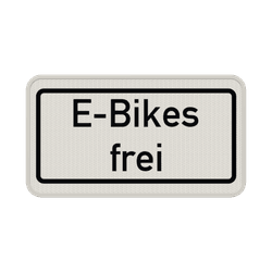 Verkehrszeichen VZ 1026-63 E-Bikes frei - reflektierend