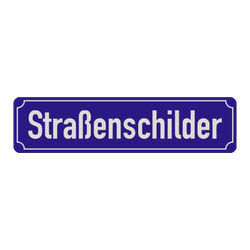 Straßennamenschild 800x200mm - 1 Zeile