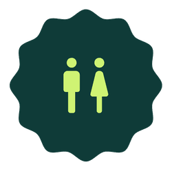 Sticker Toiletdeur 300x300mm (contour) - Leisurelands