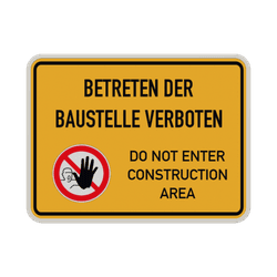 Betreten verboten Schilder