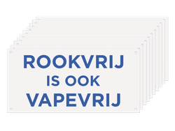 Bord Rookvrij is ook Vapevrij (Rookvrije Generatie) - 400x200mm (set 10 stuks)