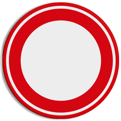 Verkeersbord gesloten in beide richtingen RVV C01 - reflecterend