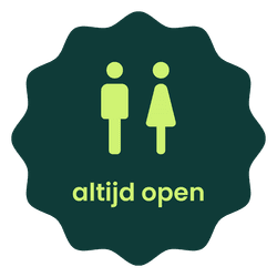 Sticker Toiletdeur 300x300mm (contour) - Altijd open - Leisurelands
