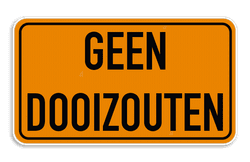 Informatiebord geen dooizouten - Bescherm ondergrond & beplanting