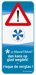 ICE ALERT Informatiebord 400x900mm - waarschuwing voor ijzel & gladheid